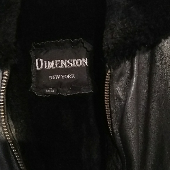 Kids Y2K  winter unisex black  leather jacket size XS - Picture 2 of 6